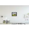 Doorkijk - Koe - Molen - Koeien - Weiland - Gras - Groen textielposter latten blank klein -kinderkamer