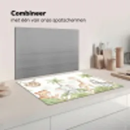 Dieren - Jungle - Pastel Inductie beschermer vinyl 3mm klein -wsfeer7_website