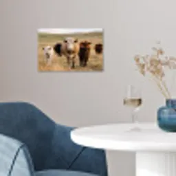 Runderen - Kudde - Landschap - Weide - Rustig poster papier klein -sfeer3