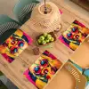 Zonnebril - Roze - Vrouw - Rietje Placemat vinyl groot -zzsfeer5_Kitchenyeah-website