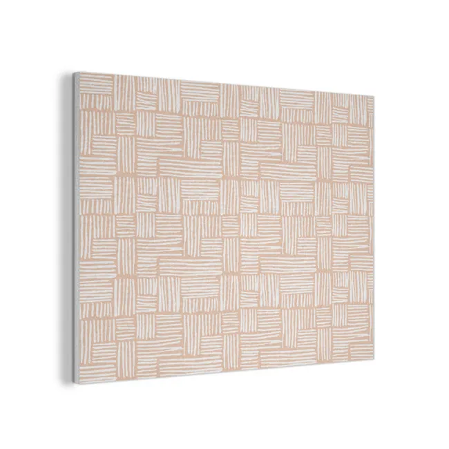 Strepen - Patroon - Terracotta PET vilt klein 837 -3d