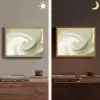 Abstract - Penseelstreken - Golven - Groen Light Box met batterij (Wandlamp) middel -sfeer3