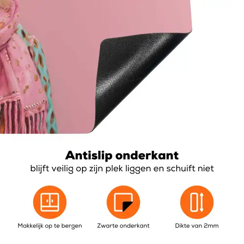 Sjaal - Aap - Zonnebril - Jasje Inductie beschermer vinyl 3mm klein -zzzzzzz-td-onderkant