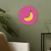 Banaan - Geel - Fruit Akoestische PET Vilt - Rond klein -sfeer2