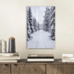 Bos - Winter - Sneeuw - Pad - Natuur plexiglas 5mm klein -sfeer1