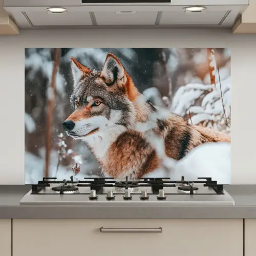 Wolf - Sneeuw - Winter - Dieren - Natuur - Sneeuw keuken achterwand spatscherm klein -3d_website