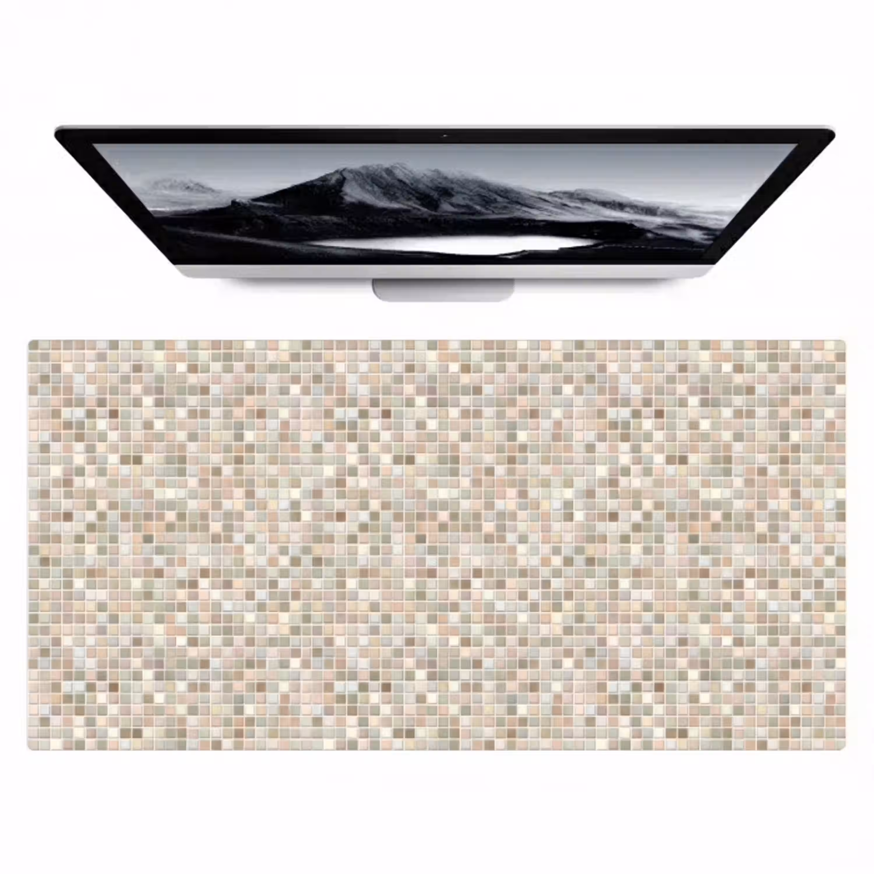 Mozaïek - Patroon- Taupe Muismat XXL klein 681 -zzz3d