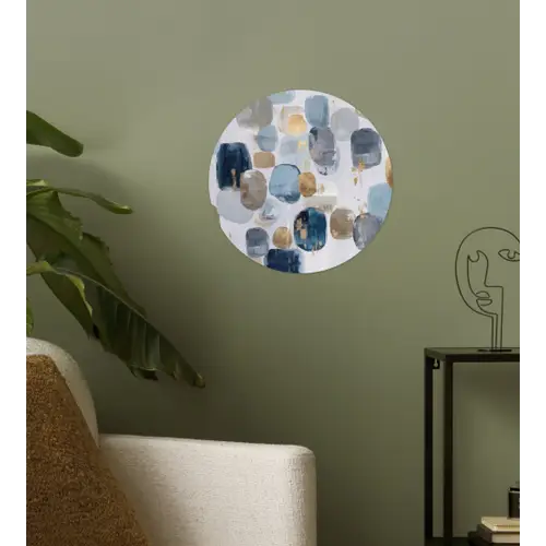 Abstract - Goud - Vormen Wandcirkel behangsticker klein -sfeer2