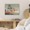 Nachtlandschap - Kamelen - Sterren - zandduinden PET vilt klein -sfeer3