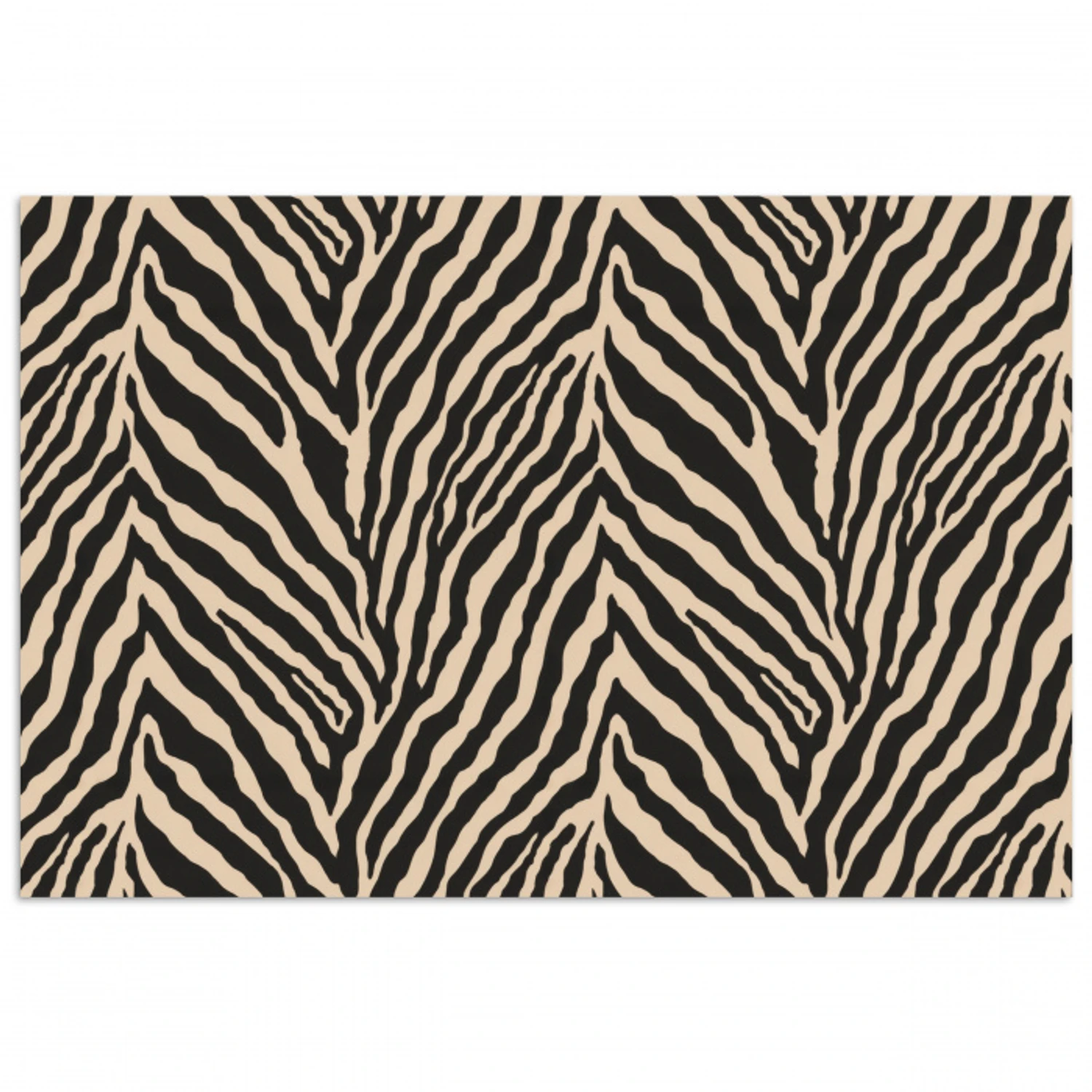 Zebra - Klassiek - Zwart poster papier klein 62 -3d