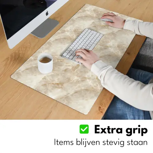 Lichtbeige - Onyx - Subtiel Muismat XXL klein 681 -sfeer3