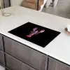 Kreeft - Paars - Roze - Zwart - Stippen - Lila Inductie beschermer vinyl 3mm klein -sfeer8