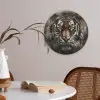Tijger - Dieren - Portret - Luxe - Zwart Akoestische PET Vilt - Rond klein -sfeer3