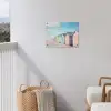 Strandhuisjes - Kleurrijk - Zee tuinposter los doek klein -sfeer8