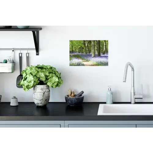 Bos - Pad - Wilde Bloemen Muursticker klein -keuken