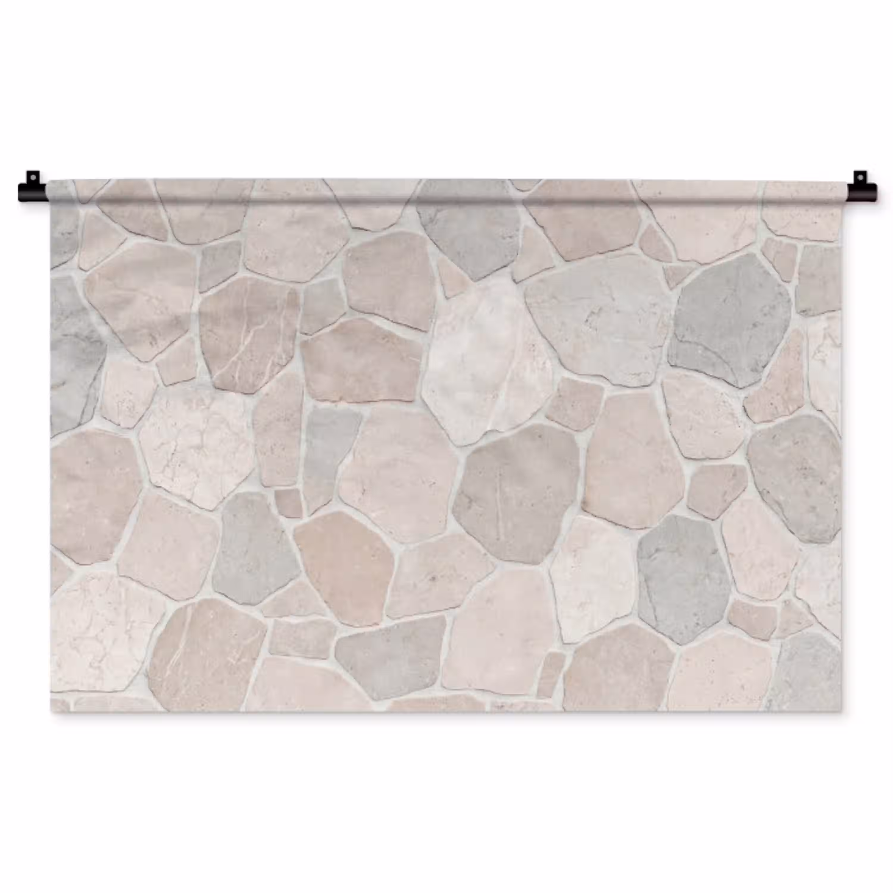 Steen - Patroon - Textuur - Beige Wandkleed katoen middel -zz3d