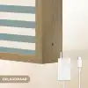 Strepen - Modern - Blauw Light Box met batterij (Wandlamp) middel 907 -USP_websiteoplaadbaarNL