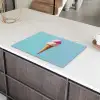 Bolletjes - Schepijs - Hoorntje - Blauw Inductie beschermer vinyl 3mm klein -sfeer8