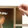 Konijntje - Bruin - Gras Light Box met batterij (Wandlamp kind) middel -USP_websiteprintNL