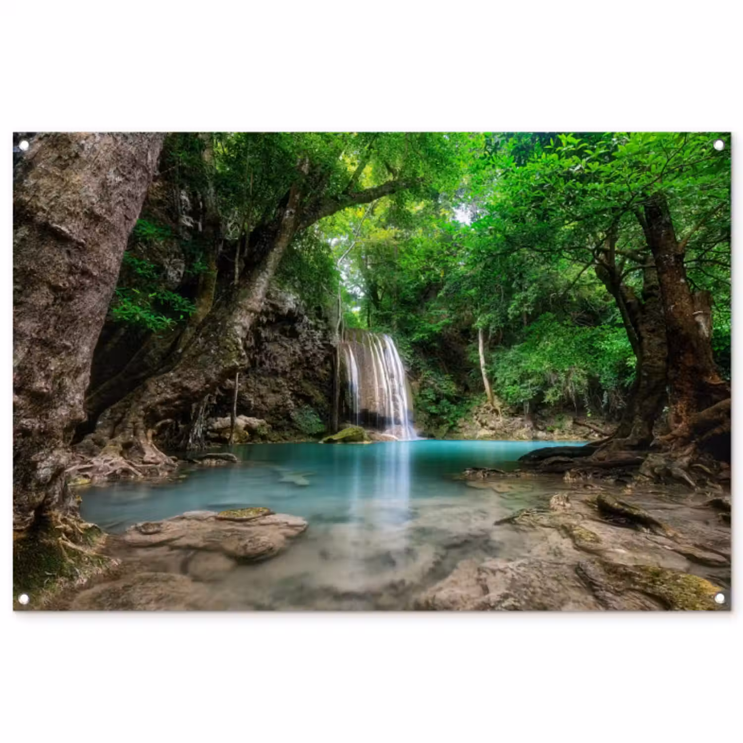 Tuinposter - Kristalheldere Waterval