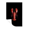 Kreeft - Glossier Rood - Zwart Muursticker klein -3d