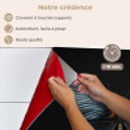 Vlinder - Metaalachtig - Geometrisch patroon keuken achterwand spatscherm klein -spatscherm_FR