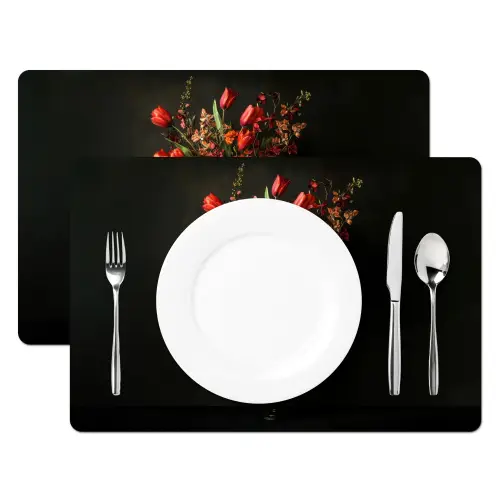 Bloemen - Takken - Boeket Placemat vinyl groot -zzsfeer2_Kitchenyeah-website