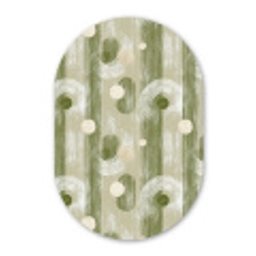 Artistiek - Modern - Groen Wandcirkel Ovaal Aluminium middel 839 -3d