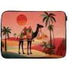 Kameel - Gekleurd tapijt - Duinen - Rode zon laptophoes neopreen klein -zkaufland3dotto