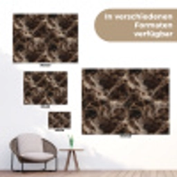Bruin - Goud - Marmer tuinposter los doek klein 239 -Xsfeer9_DE