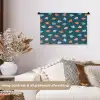 Zee - Dieren - Donkerblauw - Schelpen Wandkleed katoen klein 269 -sfeer1