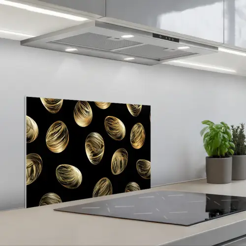 Eieren - Goud - Patroon keuken achterwand spatscherm klein -3d_schuin