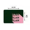 Donkergroen - Tekst - Schaduw - Grafisch Placemat vinyl groot -specs