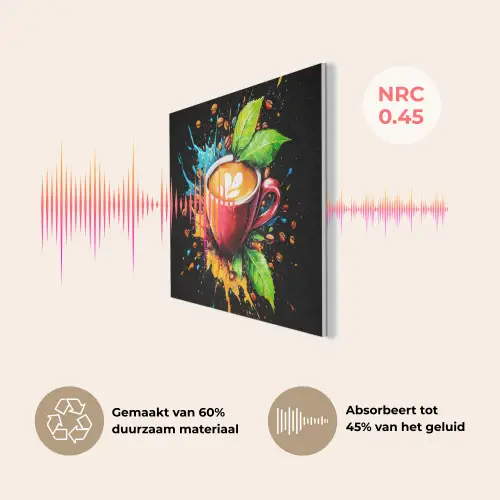 Koffie - Graffiti - Drinken - Abstract PET vilt klein -USP_NL
