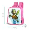 Schildpad - Water - Groen Kinderrugzak - Roze middel -productfoto_formaten