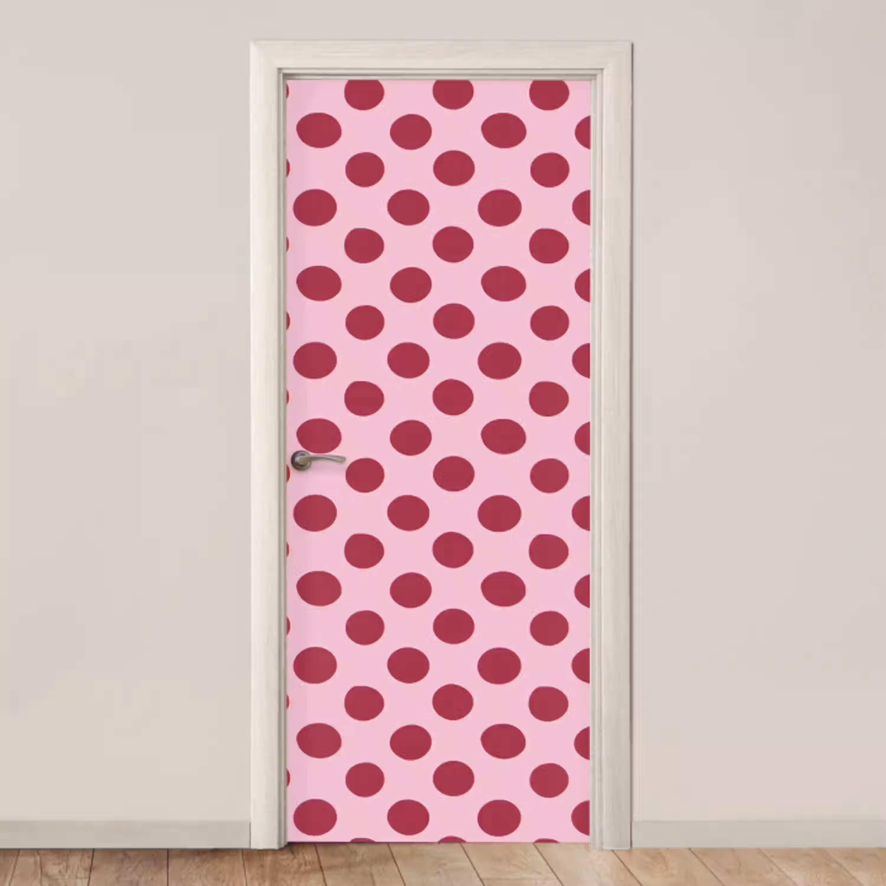Stippen - Patroon - Bordeaux deurposter klein 289 -3d_beige