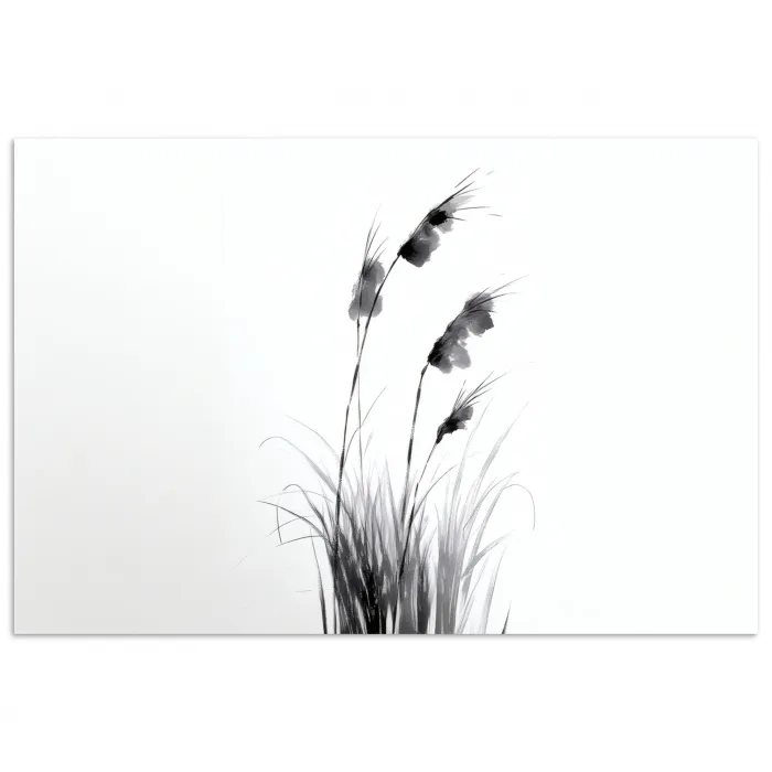 Minimalistisch - Stelen - Wit poster papier klein -3d