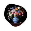 Rozen - Bloemen - Vaas - Boeket Wandcirkel Organisch Plexiglas middel -3d