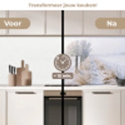 Hek - Sneeuw - Mist - Platteland - Nostalgisch keuken achterwand 2 middel -voor-na2_NL