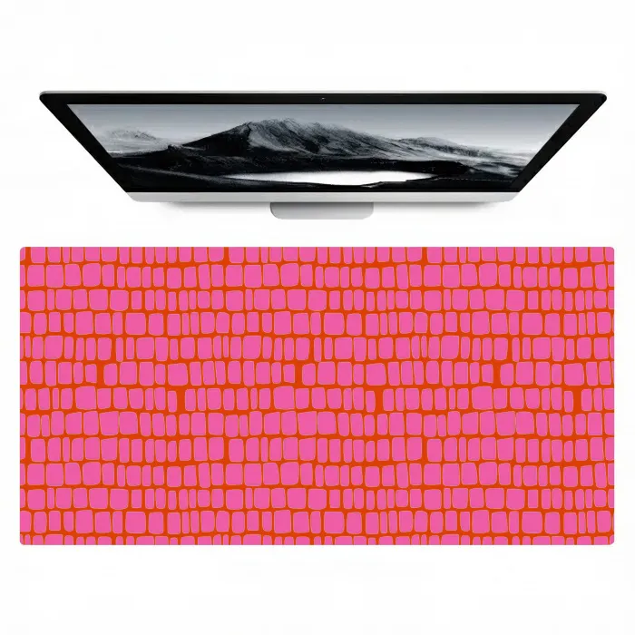 Organisch - Raster - Roze Muismat XXL klein 681 -zzz3d