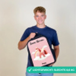 Eenhoorn - Vleugels - Roze - Regenboog Rugzak - Zwart middel -sfeer7_NL