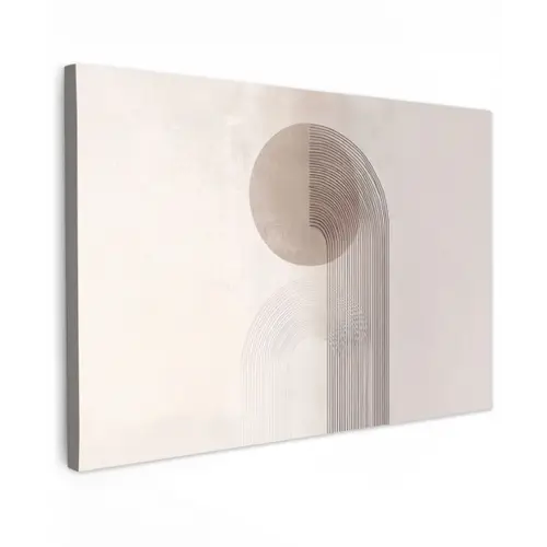 Minimalistisch - Cirkel - Lichtgrijs canvas 2cm klein -z3d