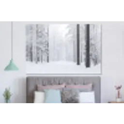 Bos - Sneeuw - Pad - Winter - Stilte forex 5mm xxl -slaapkamer