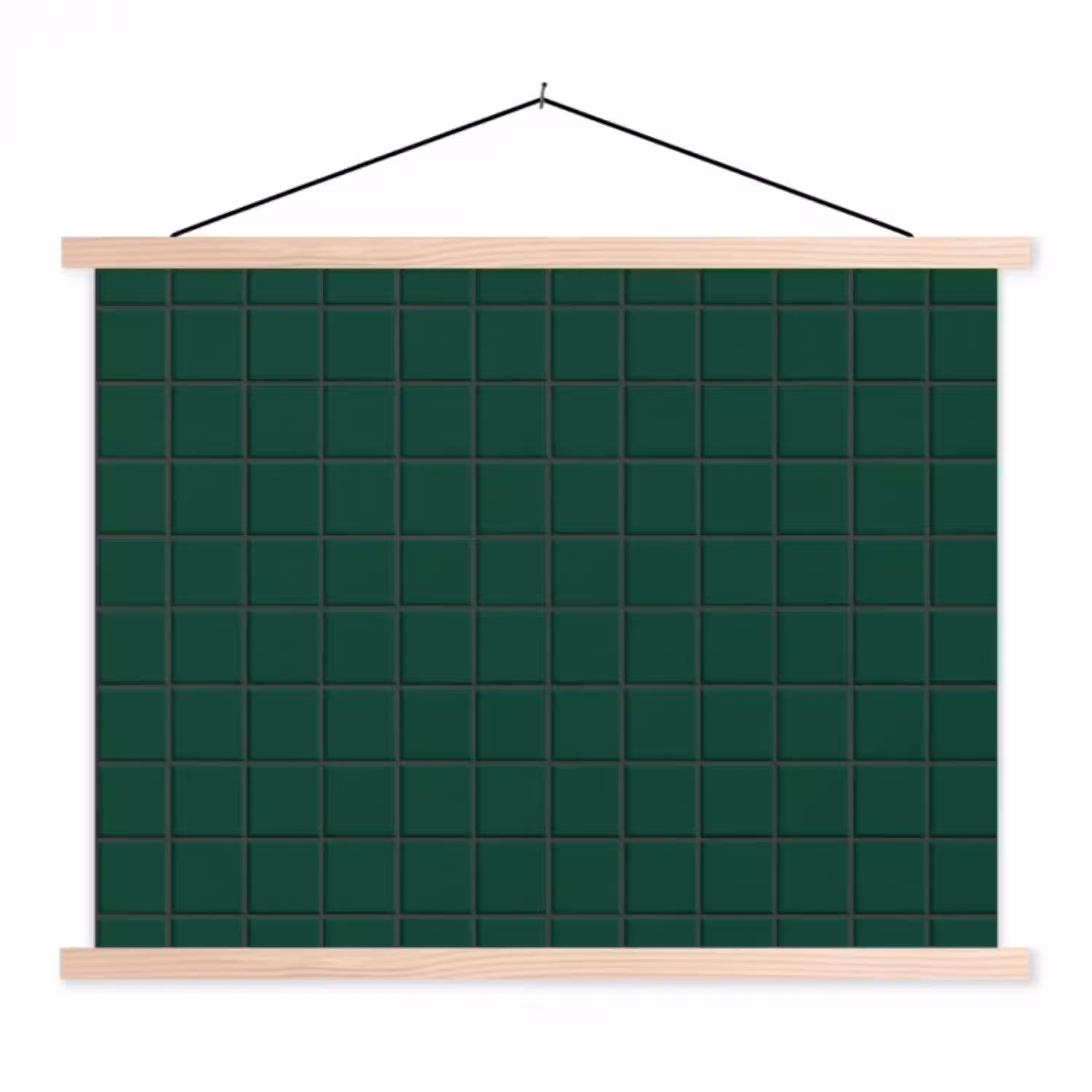 Patroon - Tegels - Dennen - Groen textielposter latten blank klein 122 -3d