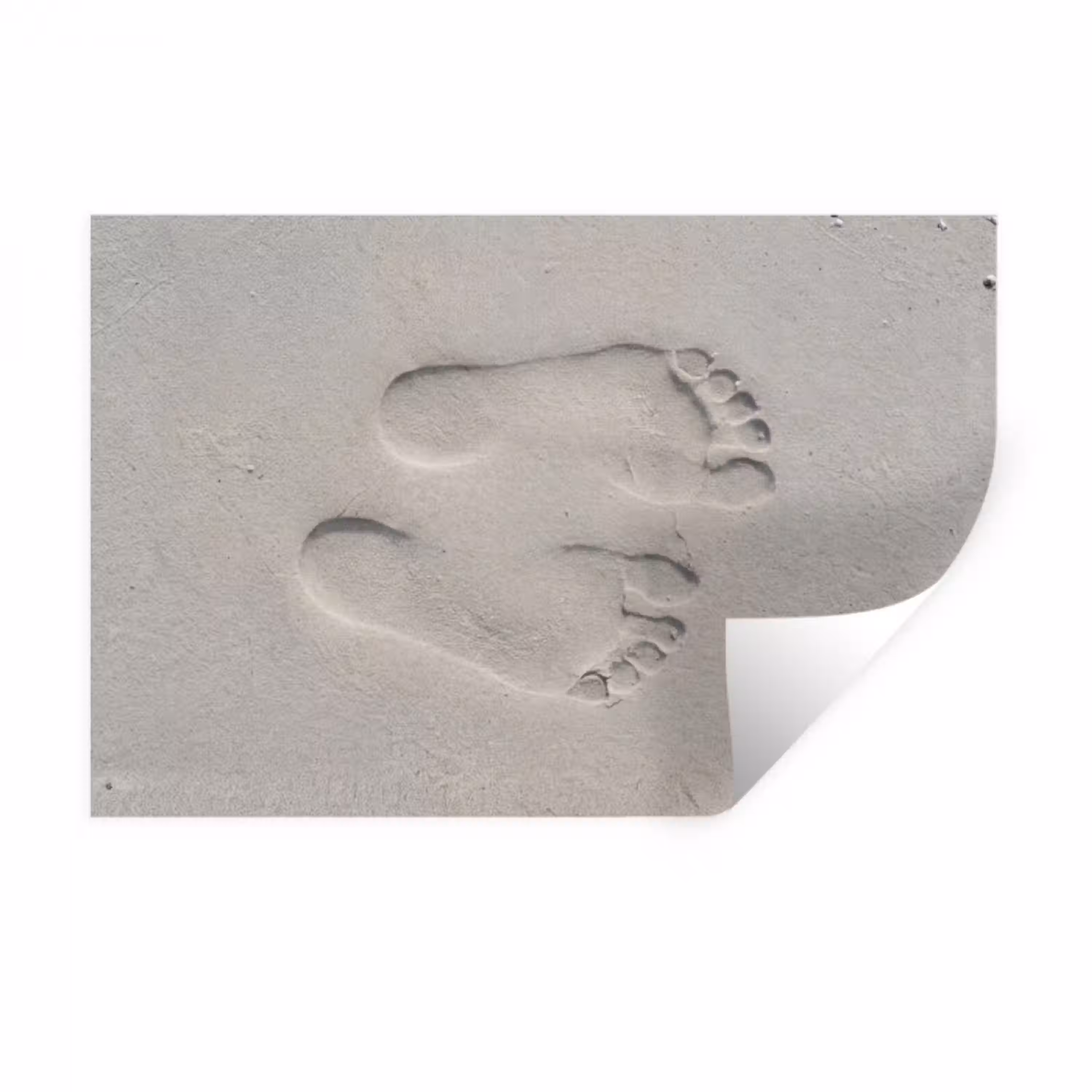 Voeten - Afdrukken - Zand Muursticker klein -3d
