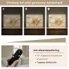 Paardenbloem - Beige - Abstract - Modern - Natuur Light Box met batterij (Wandlamp) middel -USP_dimbaarNL