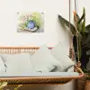Vaas - Delftsblauw - Madeliefjes tuinposter los doek klein -sfeer7