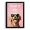 Zonnebril - Hartjes - Hond - Valentijn fotolijst zwart zonder passe partout klein -3d