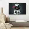 Quote - Neon - Hond - Kokskleding canvas 2cm klein -sfeer6