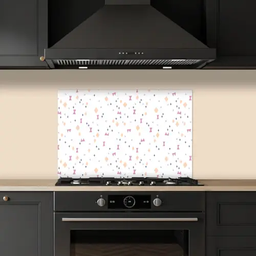 Wit - Vormen - Kleuren keuken achterwand spatscherm klein 900 -sfeer1